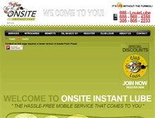 Tablet Screenshot of onsiteinstantlube.com